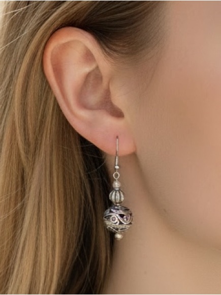 Vintage Silver Antique Statement Earrings